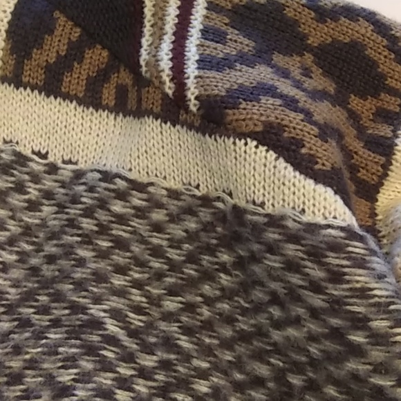 QUINN◼ NORDIC KNITTED OPEN FRONT CHUNKY CARDIGAN - Picture 5 of 5